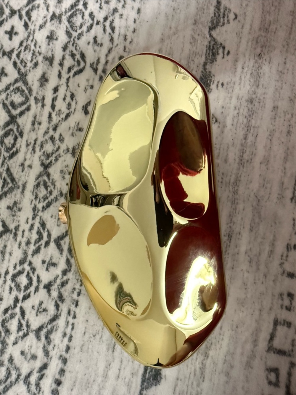Gold Metallic Sculptural Clutch